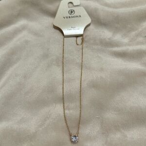 Gold Cubic Zirconia Diamond Necklace